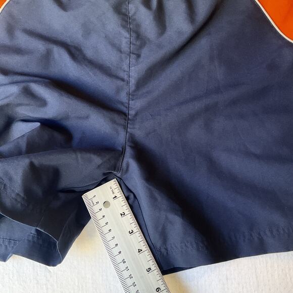 Arena Men Swimwear L Navy Swim Trunks Colorblock Activewear Logo Contrast Trim - Picture 6 of 11